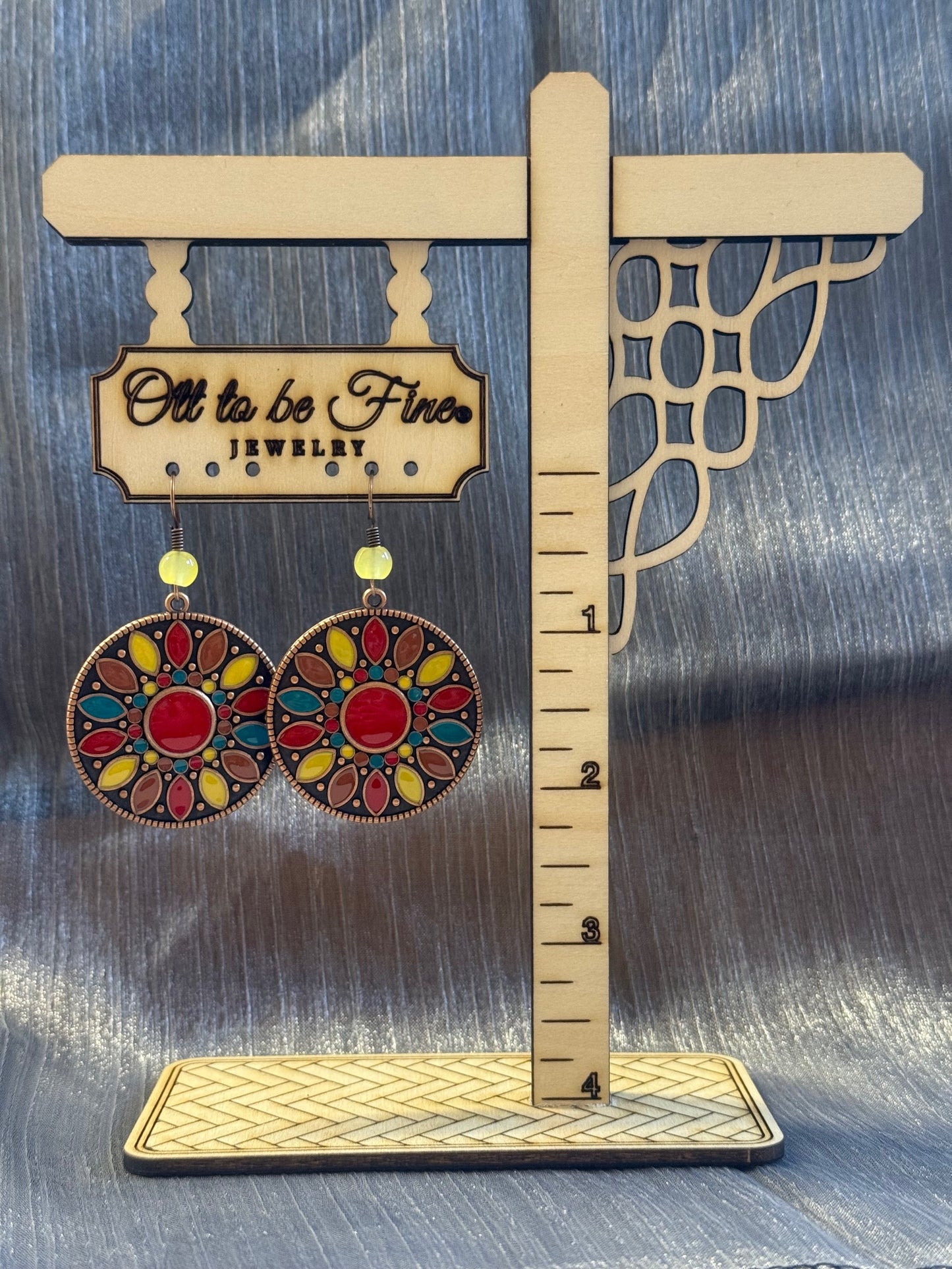 Sunflower Circle Earrings